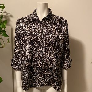 haggar L Blouse 3/4 sleeve Exc shaoe Polyester 96% Spandex 4%